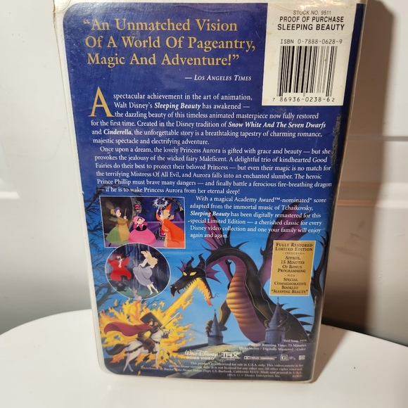 Disney Masterpiece Collection Sleeping Beauty Fully Restored Limited Edition VHS - Picture 5 of 11